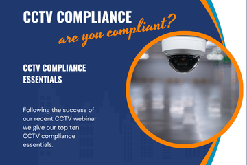 A security camera representing CCTV compliance, UK GDPR, and data protection legal obligations.