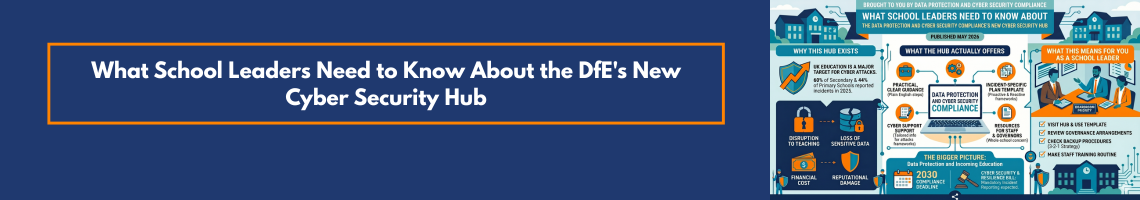 DfE Cyber Security Hub logo, a new resource helping schools protect against cyber threats and