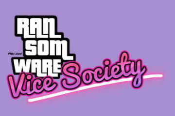 Ransomware Vice Society in pink writing 